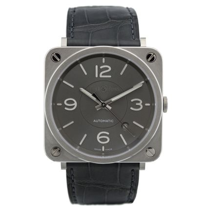 BRS92-RU-ST/SCR | Bell & Ross BR S Officer Ruthenium 39 mm watch | Buy Online