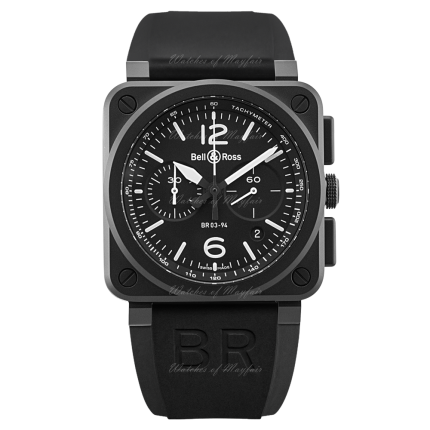 BR0394-BL-CE/SRB | Bell & Ross Black Matte Chronograph Automatic 42 mm watch | Buy Now