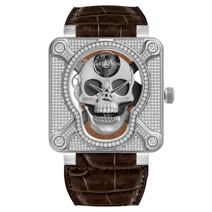 BR01-SKULL-SK-FLD | Bell & Ross Br 01 Laughing Skull Full Diamond 46 mm watch. Buy Online