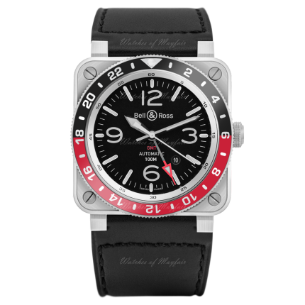 BR0393-BL-ST/SCA | Bell & Ross BR 03 93 GMT 42mm watch. Buy Online