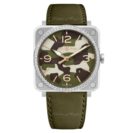 BRS-CK-ST-LGD/SCA | Bell & Ross BR S Green Camo Diamonds 39 mm watch | Buy Now