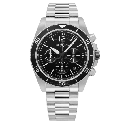 BRV394-BL-ST/SST | Bell & Ross Br V3-94 In Black Steel 43mm watch. Buy Online