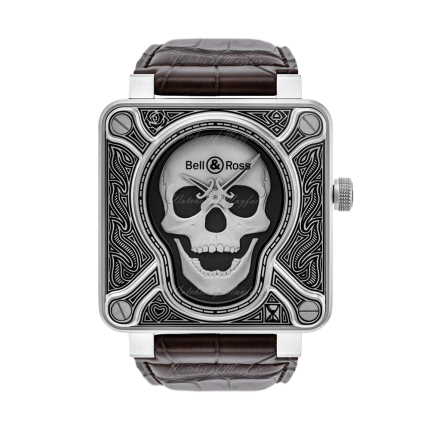 BR0192-SKULL-BURN | Bell & Ross BR 01 Burning Skull 46 mm watch | Buy Online