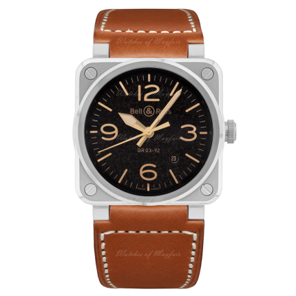 BR0392-ST-G-HE/SCA | Bell & Ross BR 03-92 Golden Heritage 42 mm watch | Buy Online