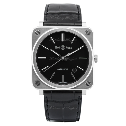 BRS92-BLC-ST/SCR Bell & Ross Br S-92 Black Steel 39 mm watch. Buy Now