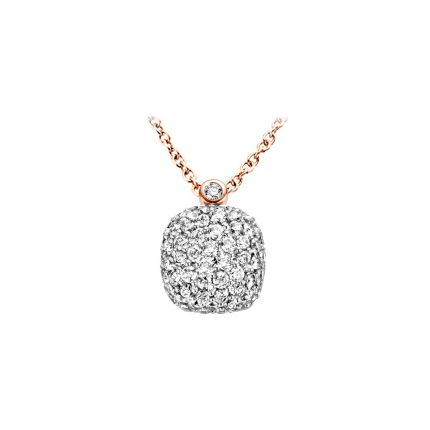 23H40RWDIA/45 | BIGLI Mini Sweety White and Rose Gold Diamond Pendant