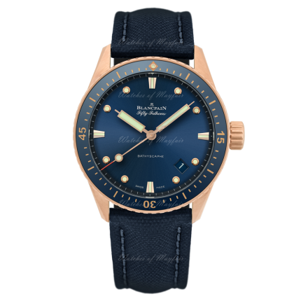 5000-36S40-O52A | Blancpain Fifty Fathoms Bathyscaphe 43mm watch. Buy Online