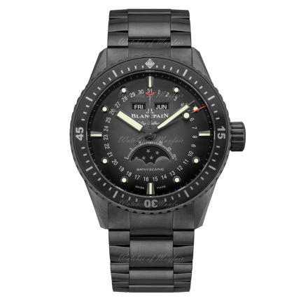 5054-0130-01S | Blancpain Fifty Fathoms Bathyscaphe Quantieme Complet Phases de Lune 43.6 mm watch. Buy Online