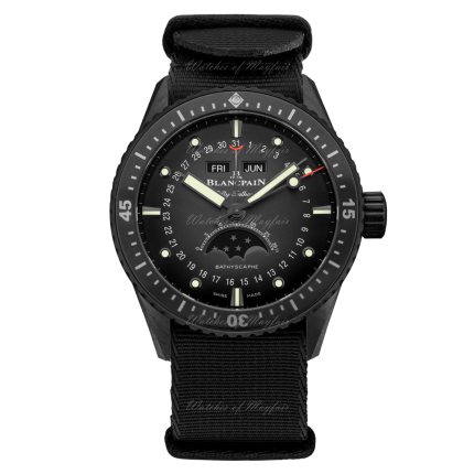 5054-0130-NABA | Blancpain Fifty Fathoms Bathyscaphe Quantieme Complet Phases de Lune 43.6 mm watch. Buy Online