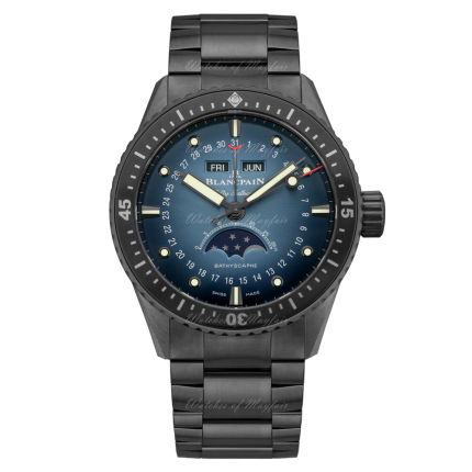 5054-0140-01S | Blancpain Fifty Fathoms Bathyscaphe Quantieme Complet Phases de Lune 43.6 mm watch. Buy Online