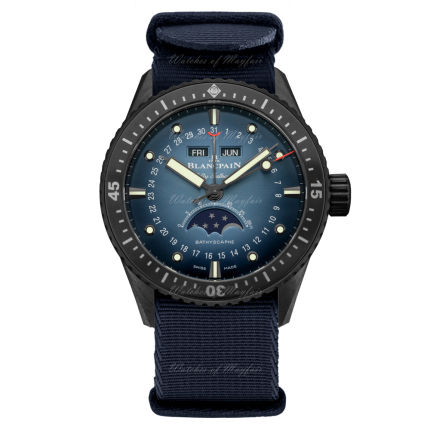 5054-0140-NAOA | Blancpain Fifty Fathoms Bathyscaphe Quantieme Complet Phases de Lune 43.6 mm watch. Buy Online