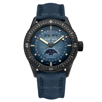 5054-0140-O52A | Blancpain Fifty Fathoms Bathyscaphe Quantieme Complet Phases de Lune 43.6 mm watch. Buy Online