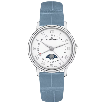 6106-1127-95A | Blancpain Villeret Quantieme Phases de Lune Automatic 29.2 mm watch. Buy Online