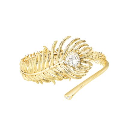 JBT00857 | Boucheron Nature Triomphante Yellow Gold Diamond Bracelet