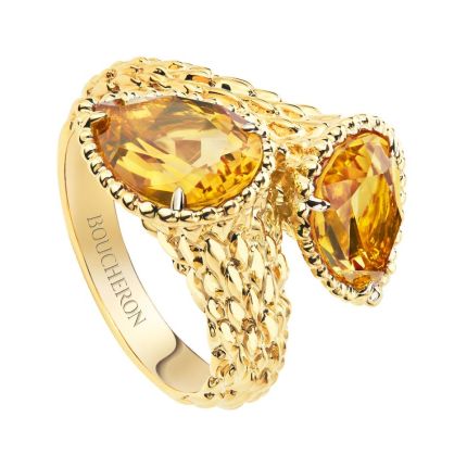 JRG02796 | Boucheron Serpent Bohème Couleur Yellow Gold Citrine Ring