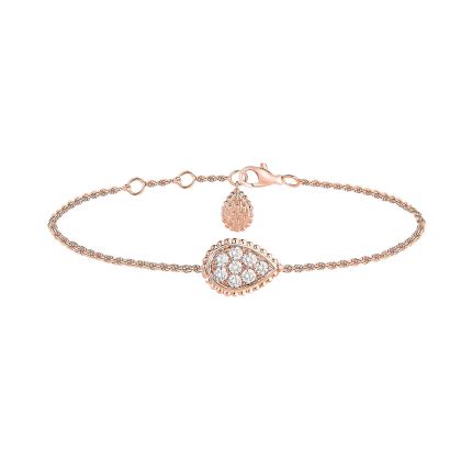 JBT00602M |Boucheron Serpent Boheme S Motif Pink Gold Diamond Bracelet