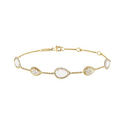 JBT00734M |Boucheron Serpent Boheme Yellow Gold Diamond Pearl Bracelet