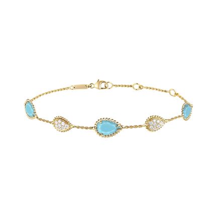 JBT00782 | Buy Boucheron Serpent Boheme Yellow Gold Turquoise Bracelet