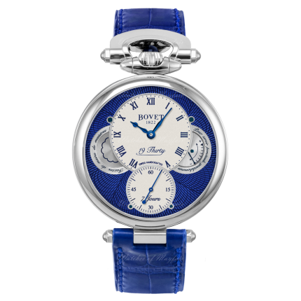 NTS0104 | Bovet 19Thirty Ivory with Blue Guilloche 42 mm watch | Buy Online