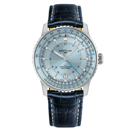 A32310171C1P1 | Breitling Navitimer Automatic GMT 41 Steel Ice Blue watch. Buy Online