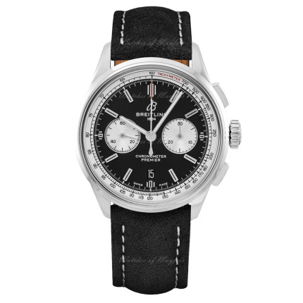 AB0118371B1X1 | Breitling Premier B01 Chronograph 42 Steel Black watch | Buy Now