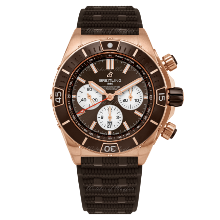 RB0136E31Q1S1 | Breitling Super Chronomat B01 44 18K Red Gold Brown watch | Buy Online