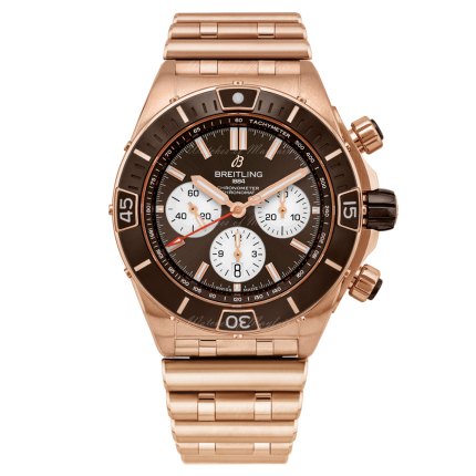 RB0136E31Q1R1 | Breitling Super Chronomat B01 44 Red Gold Brown watch | Buy Online