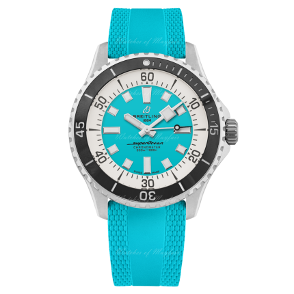 A17376211L2S2 | Breitling Superocean Automatic Steel Turquoise 44  mm watch. Buy Online