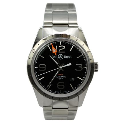 BRV123-BL-GMT/SST | Bell & Ross BR 123 Vintage Original 42 mm watch