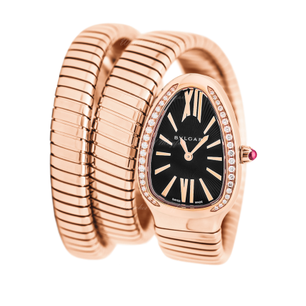 101814 | BVLGARI Serpenti Tubogas Pink Gold Quartz 35 mm watch | Buy Online