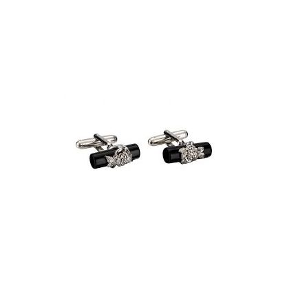 DF11906 060708 | Buy Carrera y Carrera La Vina Silver Onyx Cufflinks