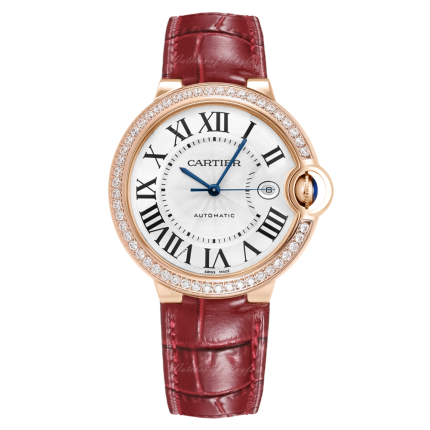 WJBB0056 | Cartier Ballon Bleu de Cartier Automatic Pink Gold Leather 40 mm watch | Buy Now