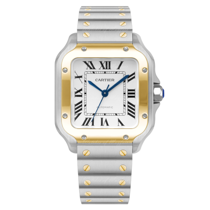 W2SA0016 | Cartier Santos De Cartier Steel Yellow Gold Medium Model watch. Buy Online