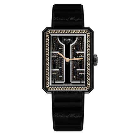 H9834 | Chanel Boy-Friend Couture Medium Quartz Limited Edition 34.6 x 26.7 mm watch. Buy Online