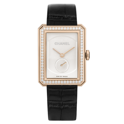 H4471 | Chanel Boy·Friend Large Beige Gold Diamonds Opaline Dial watch. Buy Online