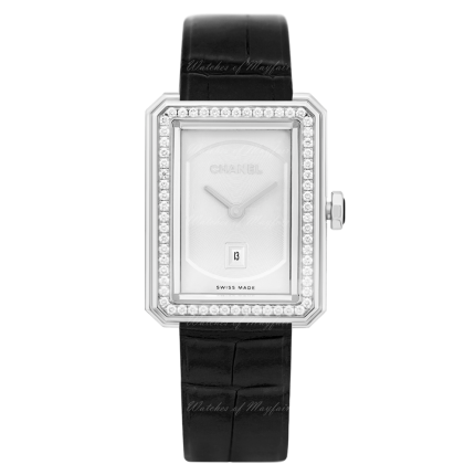 H4470 | Chanel Boy∙Friend Medium White Gold Diamonds watch. Buy Online