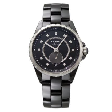 H4344 | Chanel J12-365 Black Ceramic Diamonds Indicators 36.5mm watch | Buy Online