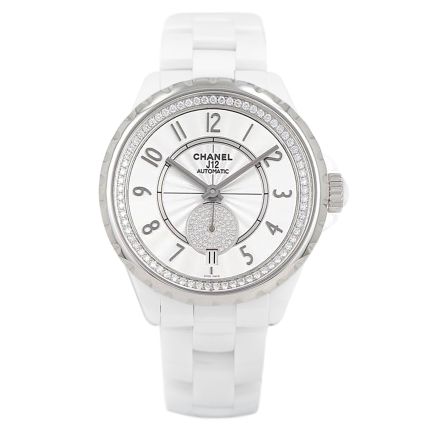 H3841 | Chanel J12-365 White Сeramic Diamond Bezel Small Seconds watch. Buy Online