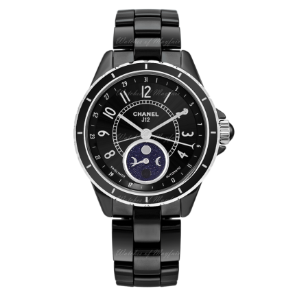 H3406 | Chanel J12 Moon Phase Black Ceramic 38mm watch. Buy Online