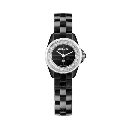 H5235 | Chanel J12∙XS Black Ceramic Flange Set With Diamonds watch. Buy Online