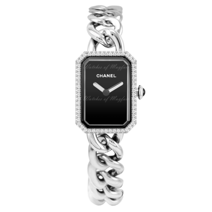 H3254 | Chanel Premiere Chain Large Black Dial Diamonds Watch. Buy Online