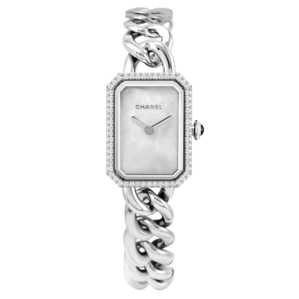 H3255 | Chanel Premiere Chain Large Mother of Pearl Diamonds Watch. Buy Online