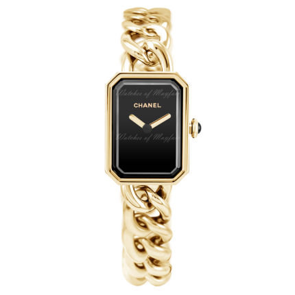 H3257 | Chanel Premiere Chain Large Yellow Gold Black Dial watch. Buy Online