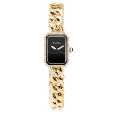 H3258 | Chanel Premiere Chain Small Yellow Gold Black Dial Diamonds watch | Buy Online