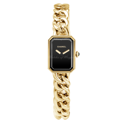 H3256 | Chanel Premiere Chain Small Yellow Gold Black Dial Watch. Buy Online