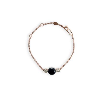 C.38001 | Chantecler Bon Bon Pink Gold Diamond Onyx Bracelet| Buy Now
