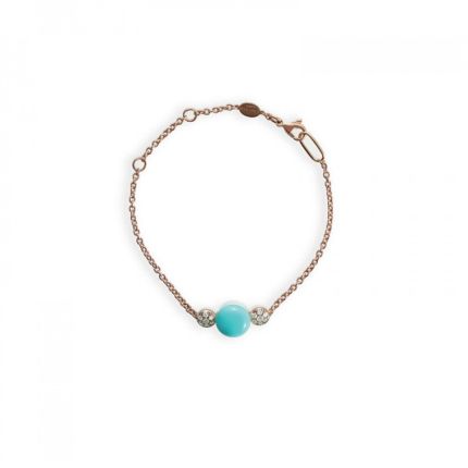 C.38000 | Buy Chantecler Bon Bon Pink Gold Diamond Turquoise Bracelet