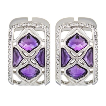 839564-1001|Buy Chopard IMPERIALE Lace White Gold Amethyst Earrings