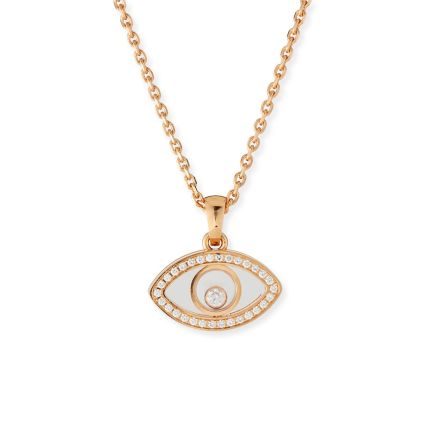 797863-5003 | Chopard Good Luck Charms Rose Gold Diamond Pave Pendant 