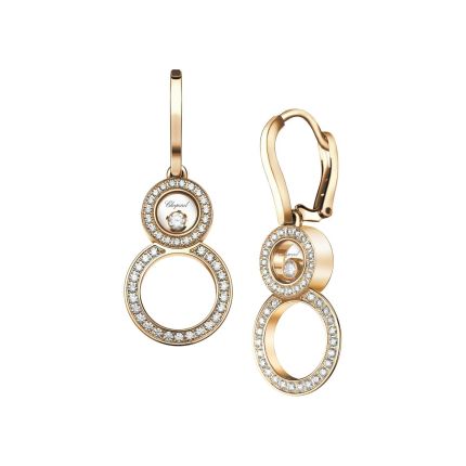 839209-5002 | Buy Online Chopard Happy 8 Rose Gold Diamond Earrings